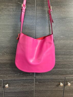 KGB Black Label Fuchsia Leather Bag